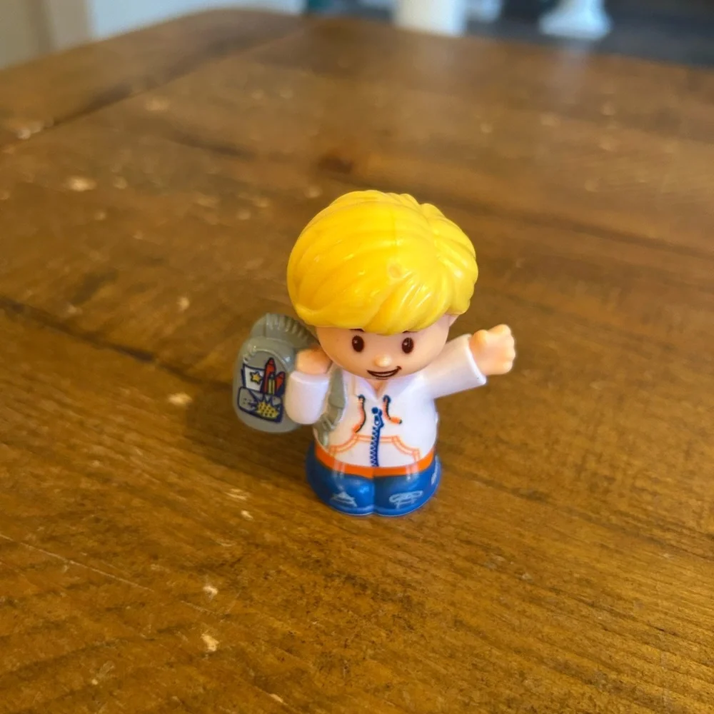 Fisher Price Little People Eddie with backpack as is
